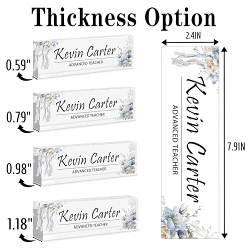 Acrylic Desk Name Plate (Purple Gold Marble) F5440