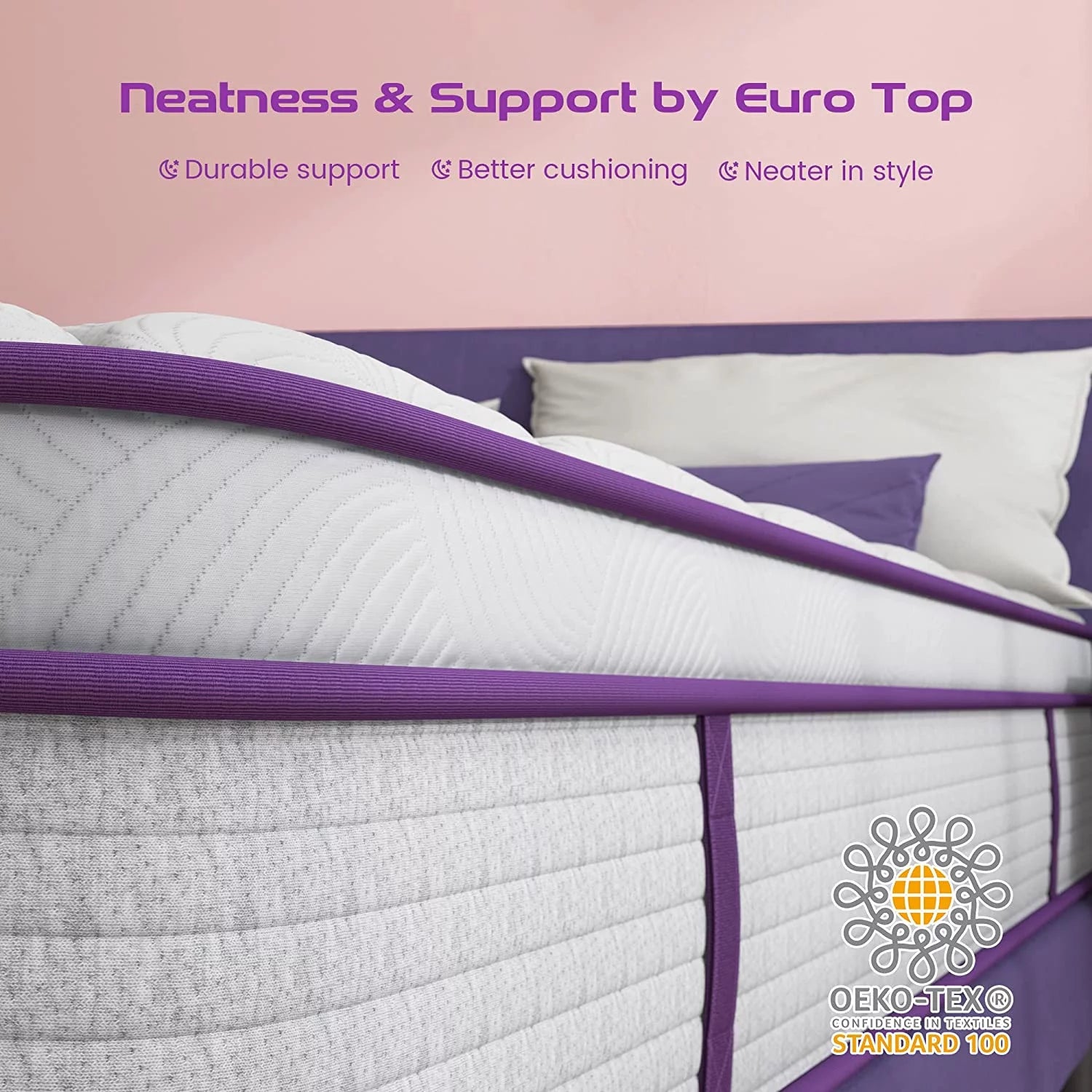 Queen Size 10 inch Hybrid Memory Foam Mattress W7280