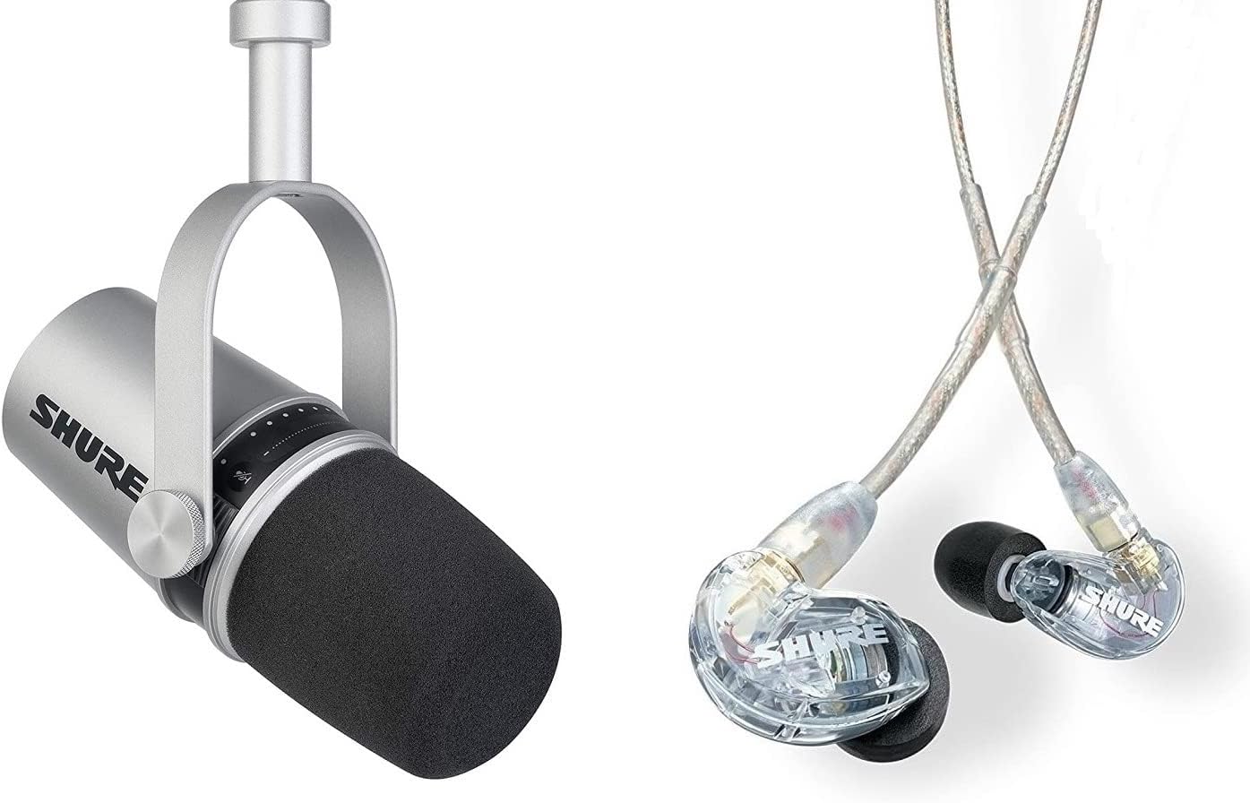 Black Dynamic Microphone and Professional In-Ear Headphones N406199