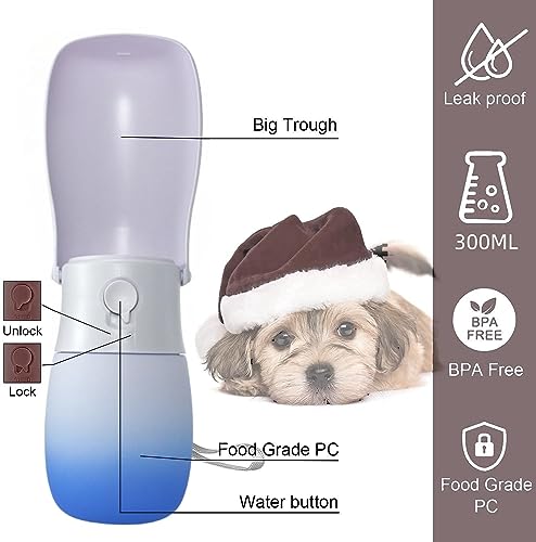 Portable Dog Water Bottle with Activated Carbon Filter 10 oz A157907