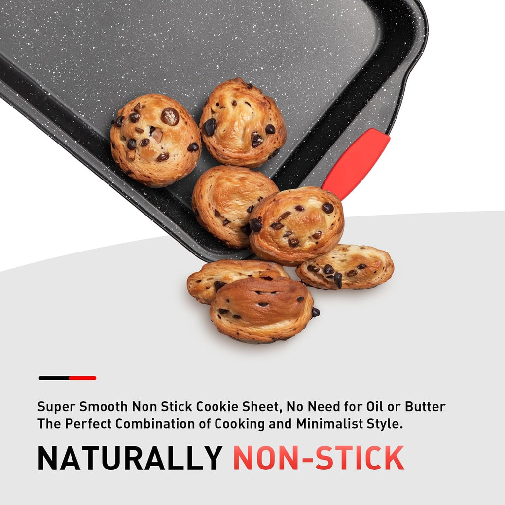 18-Piece Nonstick Carbon Steel Black Baking Pans Set D6329