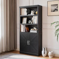 Brown 5 Shelf Bookcase with Doors O635715