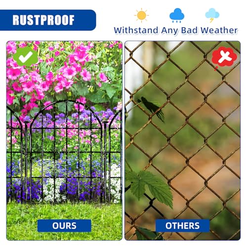26 Pack 22in X 28ft Arched No Dig Rustproof Metal Garden Fence F176