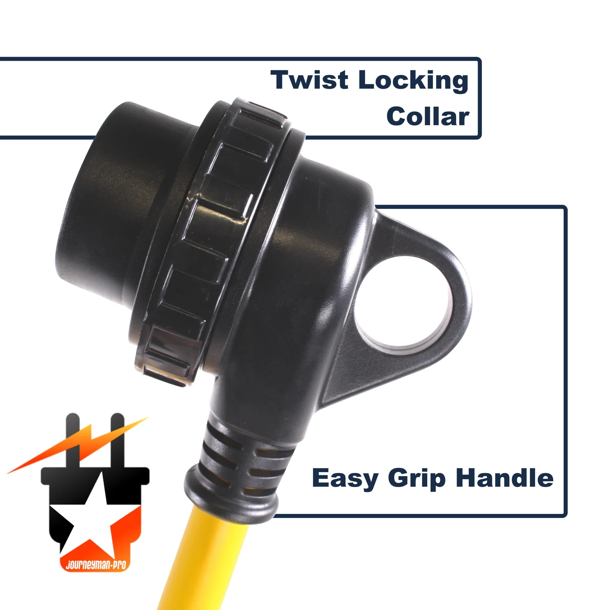 30A RV Power Extension Cord, Black Grip Handle, 15 Feet H30308