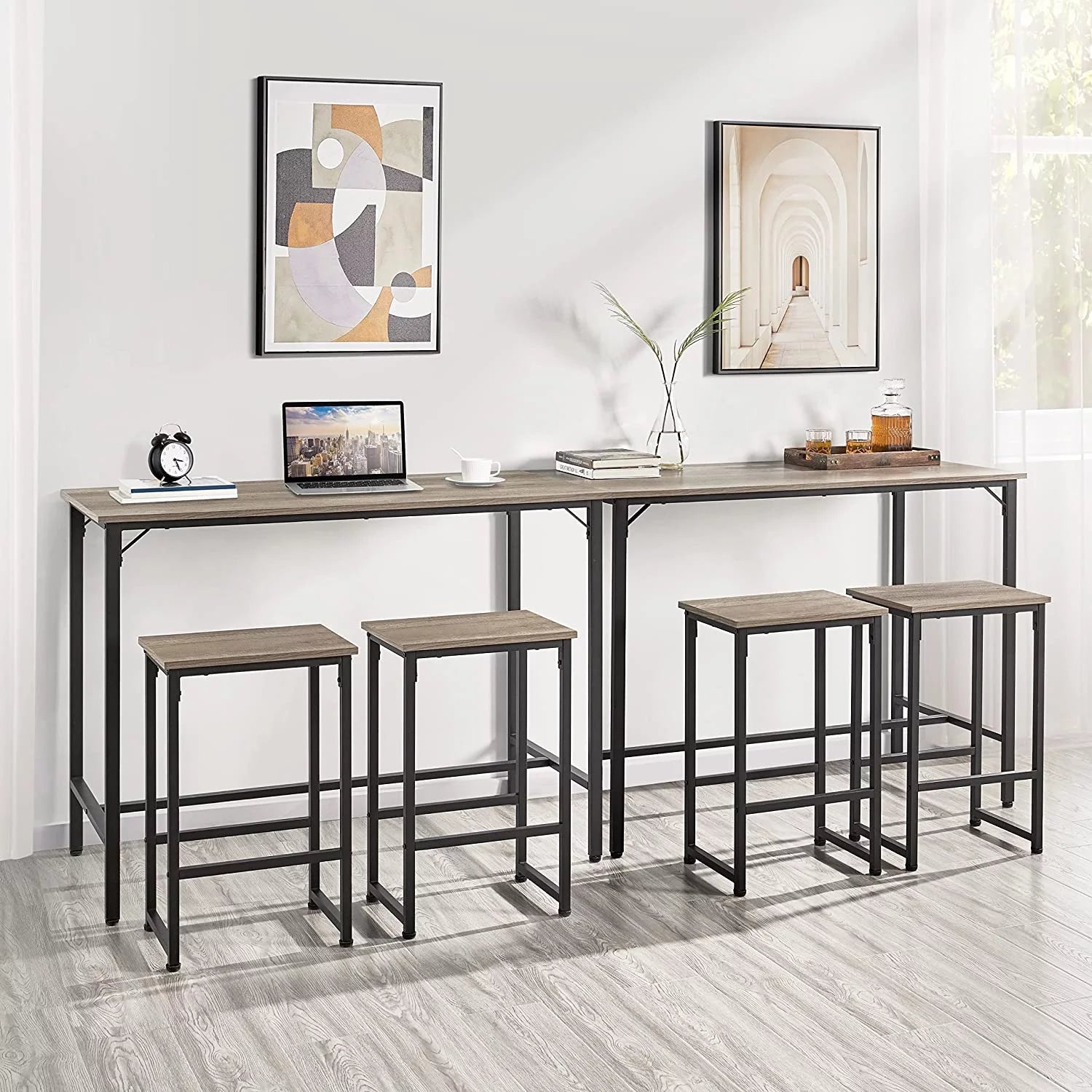 3 Piece Bar Table Set with 2 Bar Stools M133752
