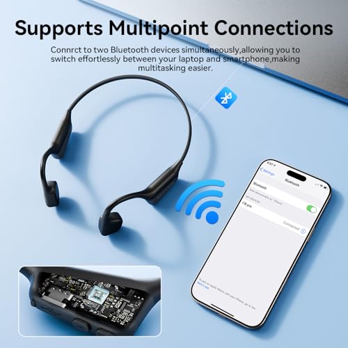 Green Wireless Bluetooth 5.4 Open Ear Bone Conduction Headphones with Mic C158666