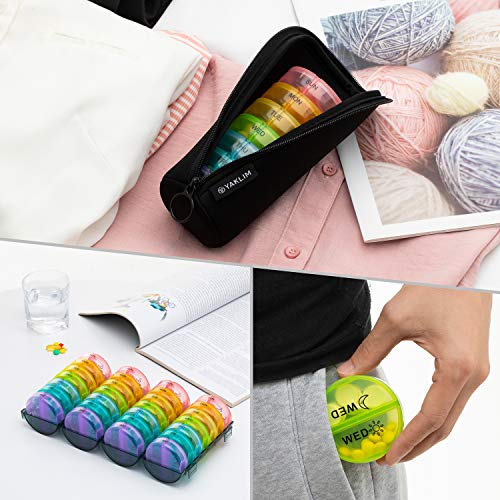 Monthly Pill Organizer 2 Times A Day, XL One Month 28 Day Pill Box AM PM, Daily Pill Case Large 4 Week M5465