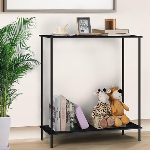 Brown 2 Tier Narrow Console Table W2637