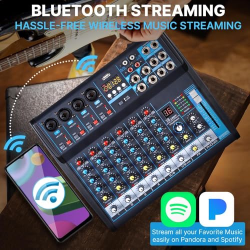 8 Channel Digital USB Bluetooth Audio Mixer O8825