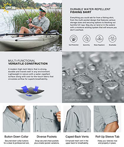 Men's UPF 50+ Breathable Long Sleeve Fishing Shirt X487