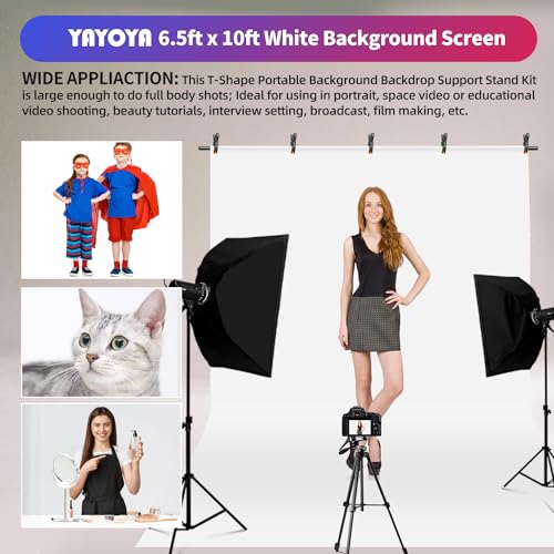 Green Screen Backdrop Kit 6.3 x 6.5 ft with Carrying Case and 5 Clips X704044