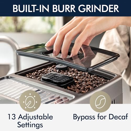 Silver Dinamica with LatteCrema System and LCD Display L952