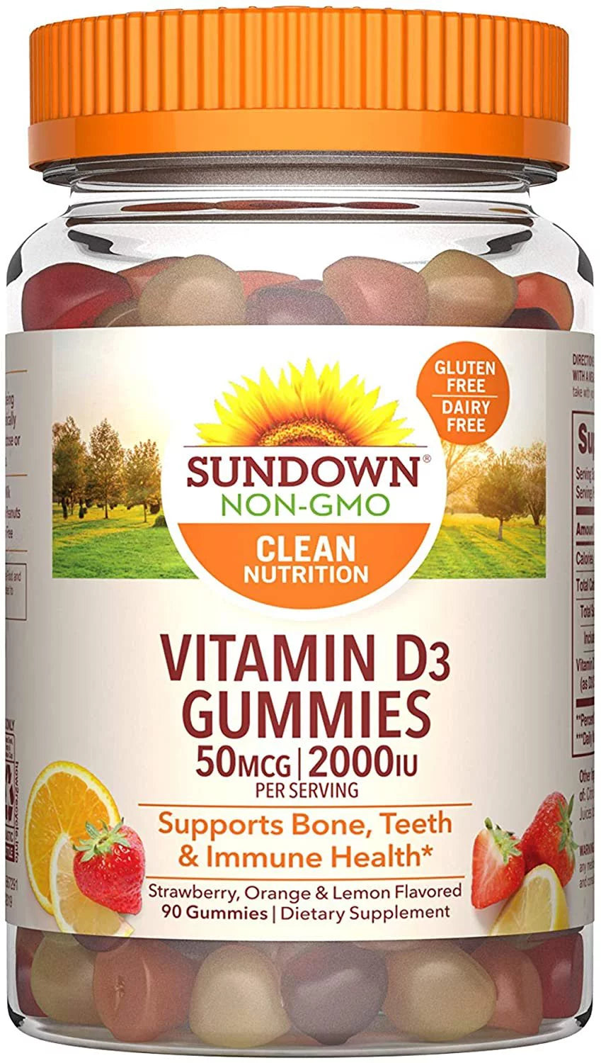 Vitamin D3 2000 IU Gummies, 90 ea (Pack of 6) W51113