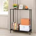 Brown 2 Tier Narrow Console Table W2637