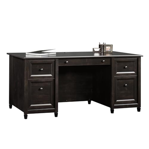 Estate Black Executive Desk with File Drawer Storage R743