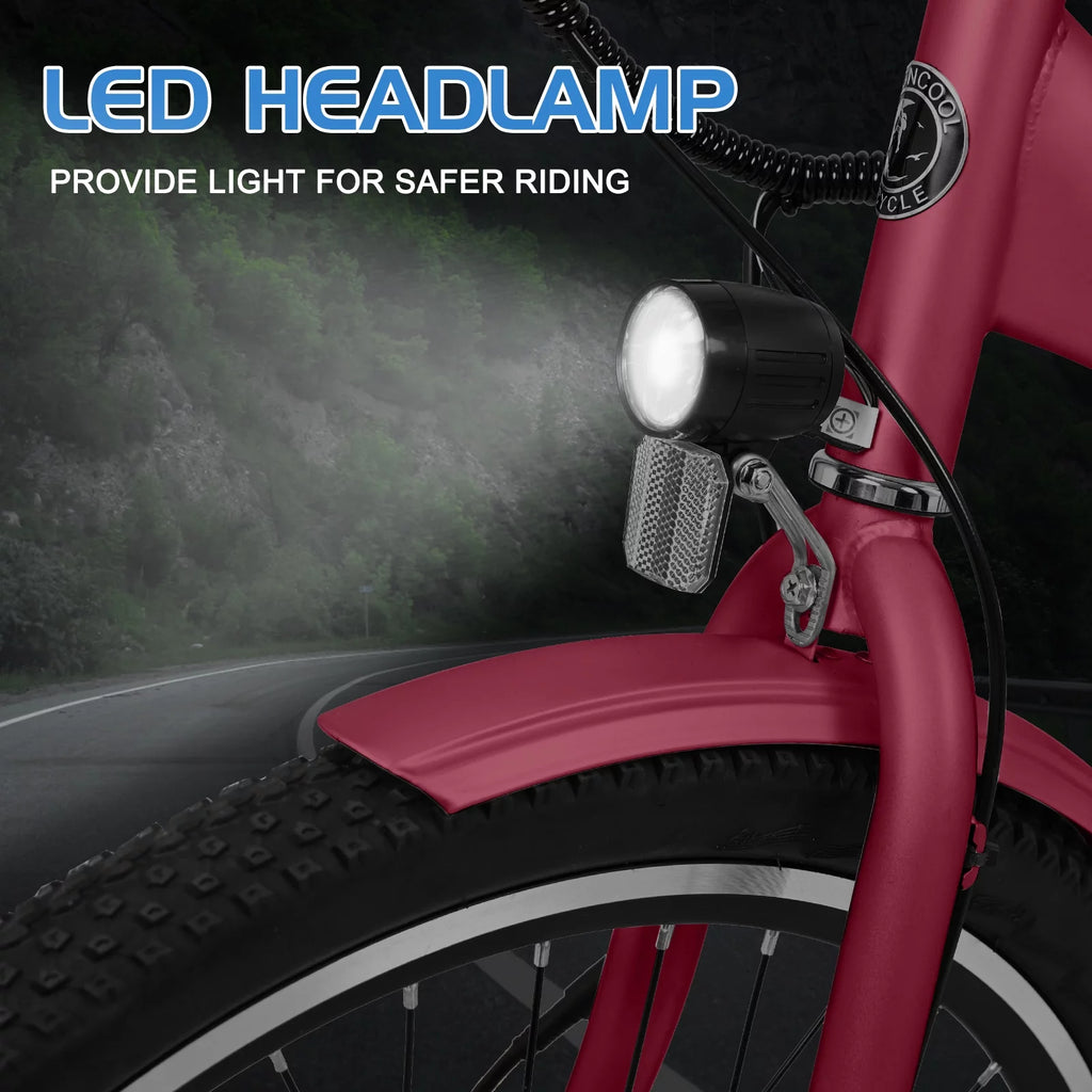 24" 350W 7-Speed Electric Tricycle with Removable Lithium Battery 36V 14.5AH L1410