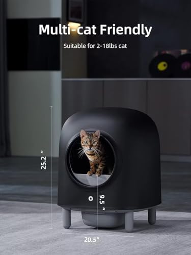Black Automatic Self Cleaning Cat Litter Box L15574