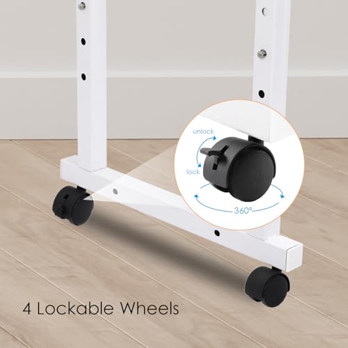Brown Mobile Bed Desk with Wheels N665