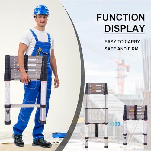 16.5FT Stainless Steel Folding Ladder X626