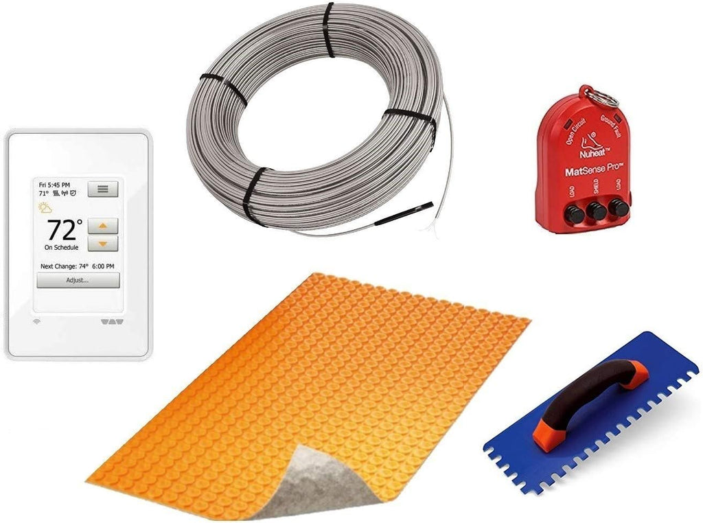 43 Square Feet Floor Heating Kit with WiFi Touchscreen Thermostat J275