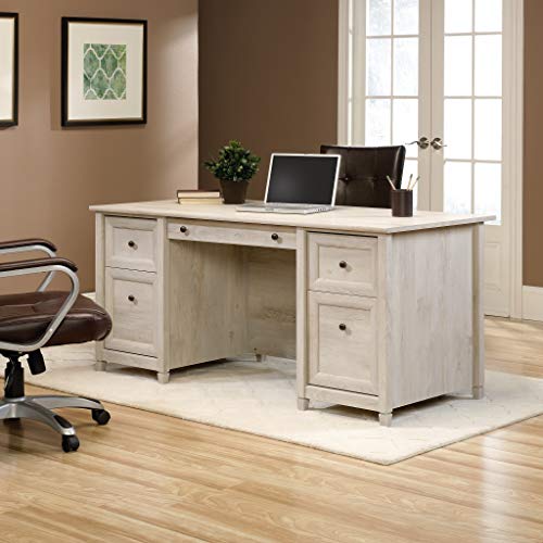 Estate Black Executive Desk with File Drawer Storage R743