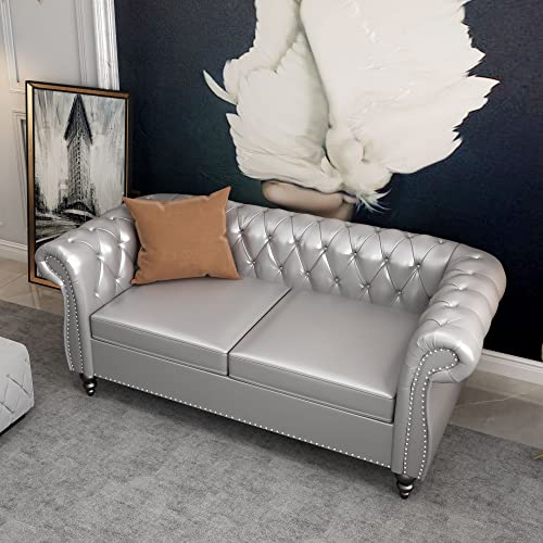 Beige Velvet Sofa Loveseat Chair 3 Piece Set W6541