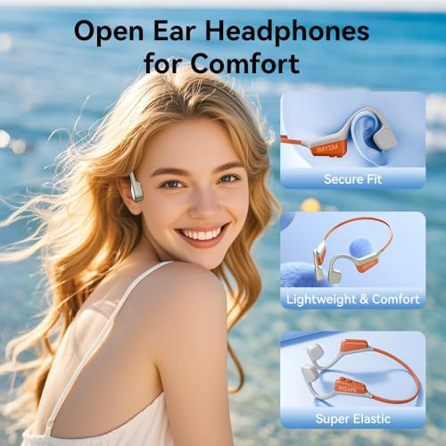 Green Wireless Bluetooth 5.4 Open Ear Bone Conduction Headphones with Mic C158666