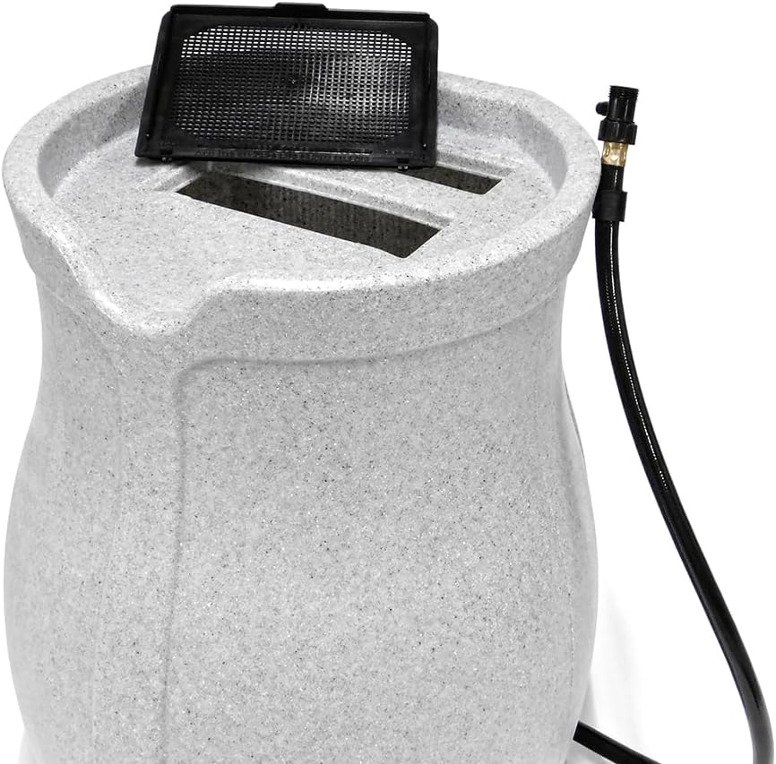 45 Gallon Rain Water Barrel with Flat Back H265281