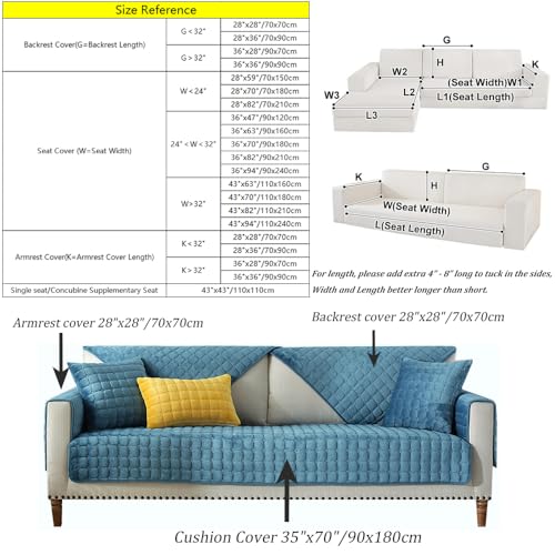 Light Brown Reversible Quilted Sofa Slipcover 35"x63" N764