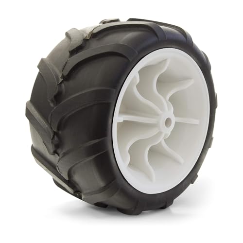 Single Replacement Solid Tire Wheel Heavy Duty Black Lime Green M283