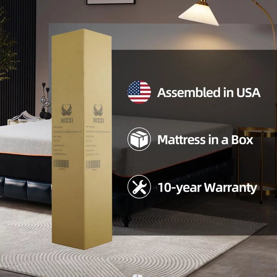 12 inch Hybrid Medium-Firm King Mattress with Gel Memory Foam S63471
