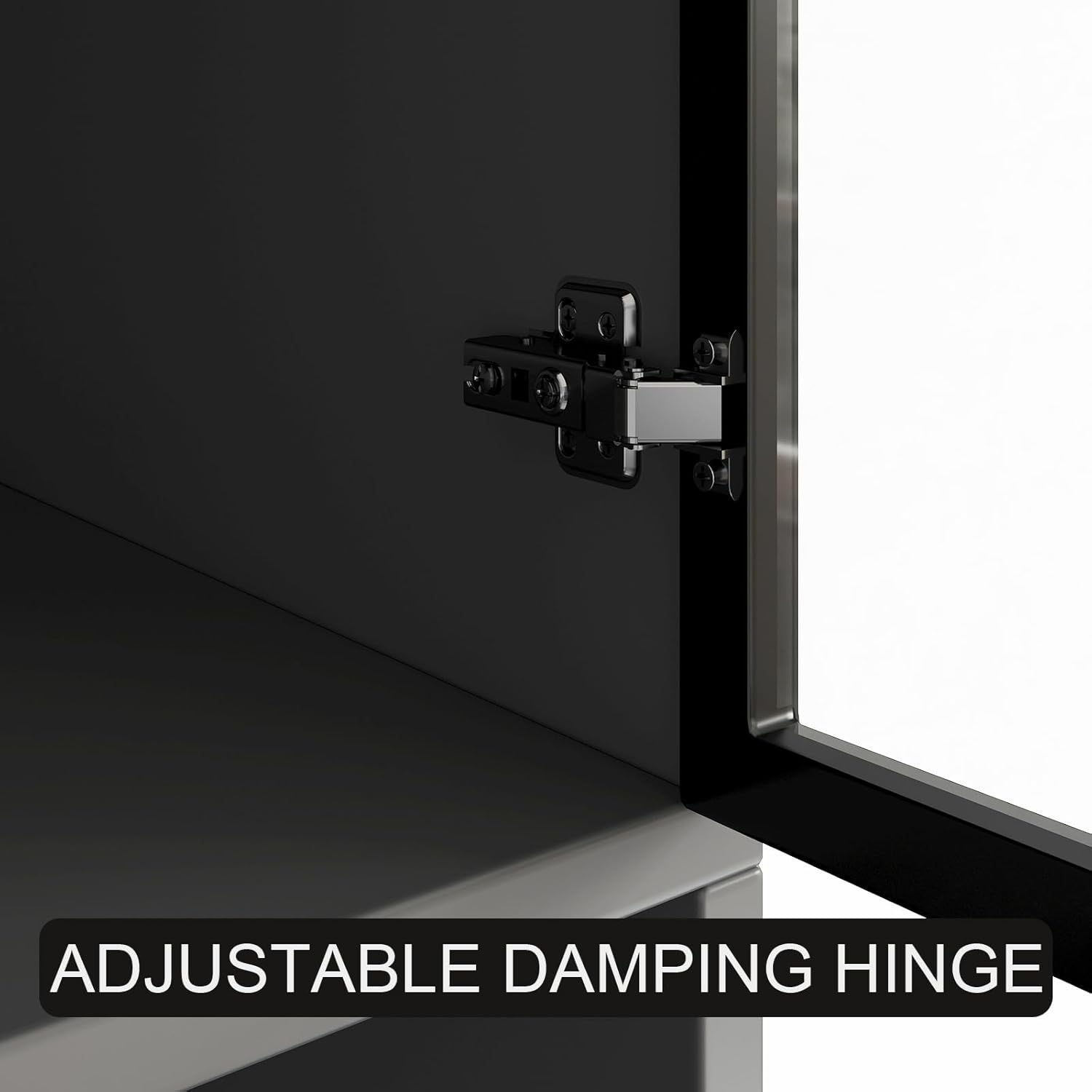Black Wooden Display Cabinet with Glass Doors S24437