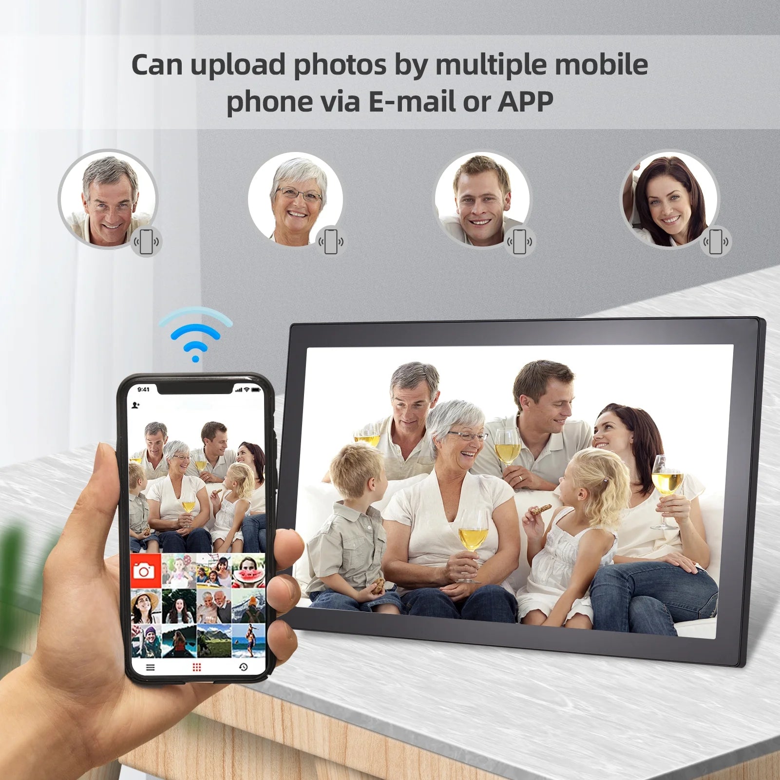 21.5-Inch WiFi Digital Picture Frame with IPS Screen R31446