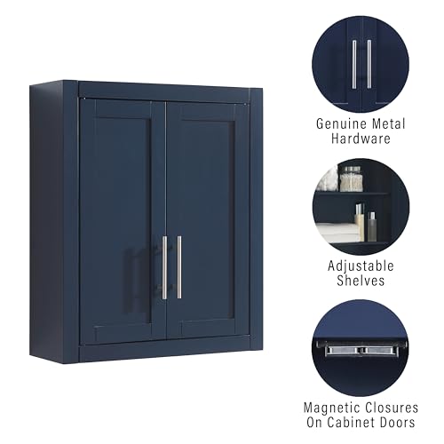 White Wall Mounted Bathroom Storage Medicine Cabinet with Shelves Z85442