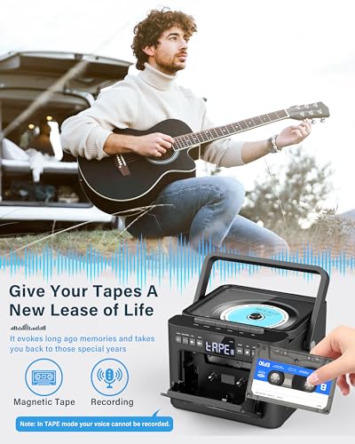 Portable Boombox CD Player with Cassette Player and Bluetooth V518951