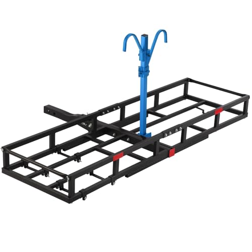 Red Heavy-Duty Hitch-Mount Bike Rack for 2 Electric Fat-Tire Bicycles C349