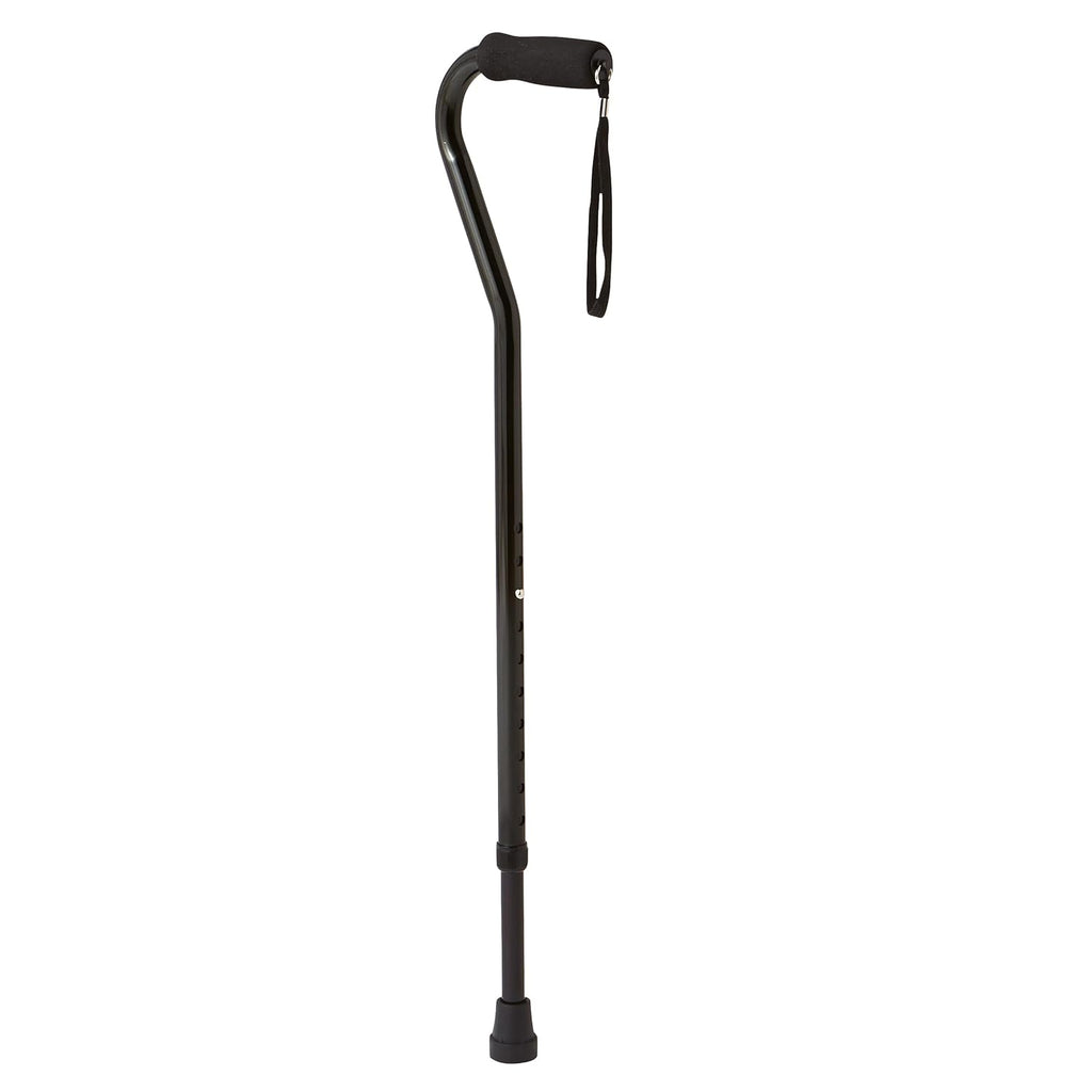 Black Aluminum Offset Walking Cane F179
