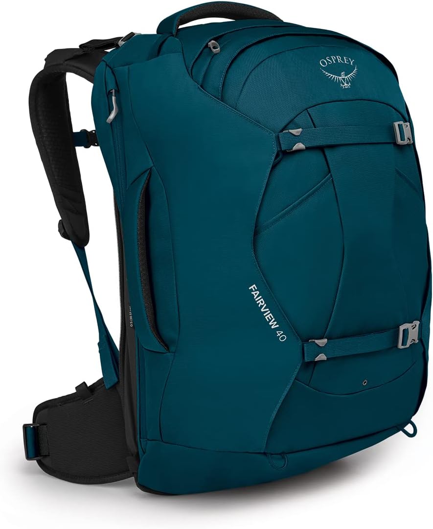 40L Women's Travel Backpack, Night Jungle Blue Q682