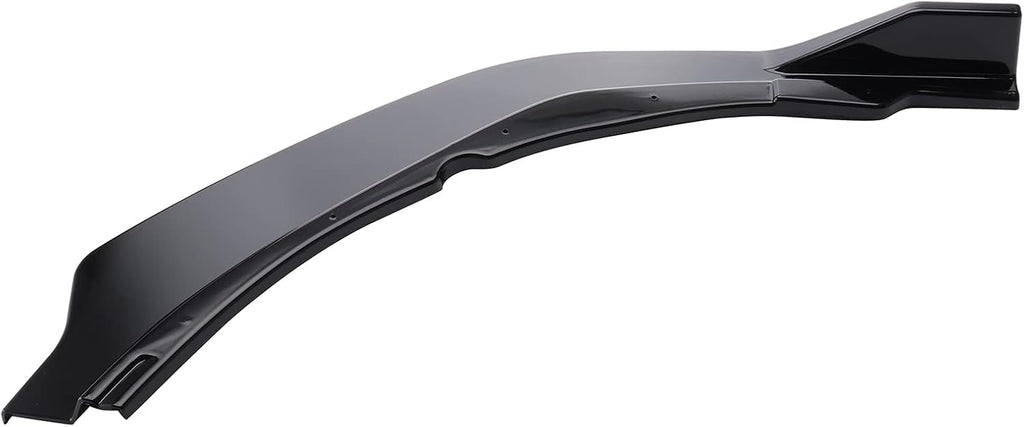 3Pcs Front Bumper Lip ABS Glossy Black Front Splitter Spoiler Pack of 2 E23799