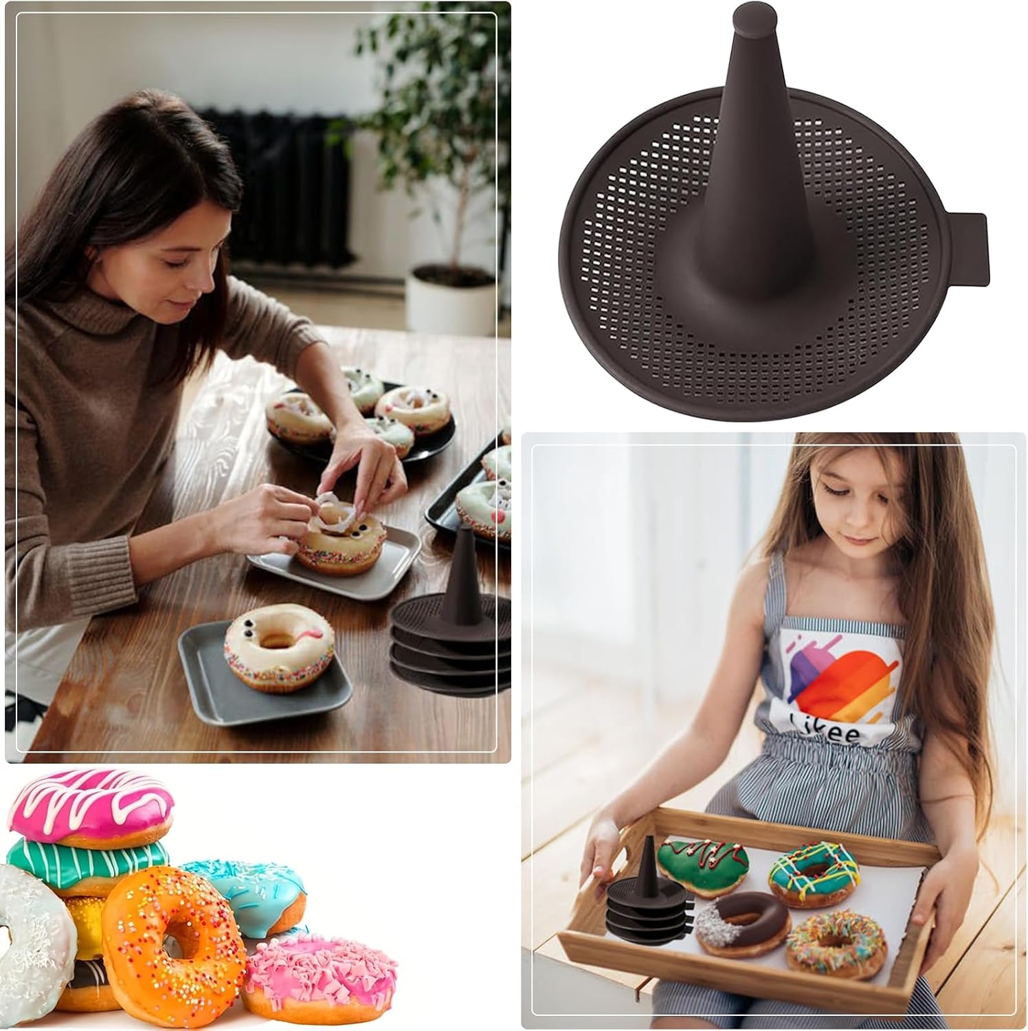 6 Pcs Silicone Donut Mold for Baking M314