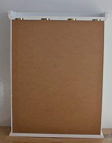 26" Solid Wood Wall Mount Curio Cabinet White M131