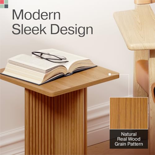 White Solid Wood Accent Side Table R47631