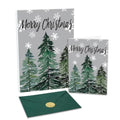 24 Watercolor Christmas Greeting Cards with Envelopes & Stickers G170