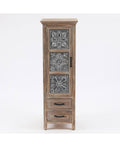 Metal and Wood Tall Tower Cabinet M80872