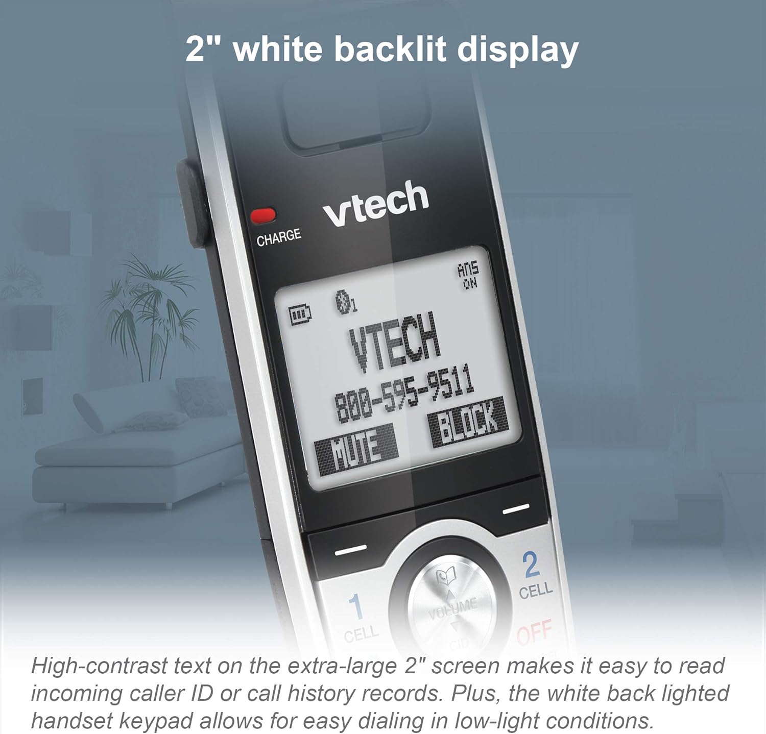 5 Handset DECT 6.0 Cordless Phone with Answering Machine I785