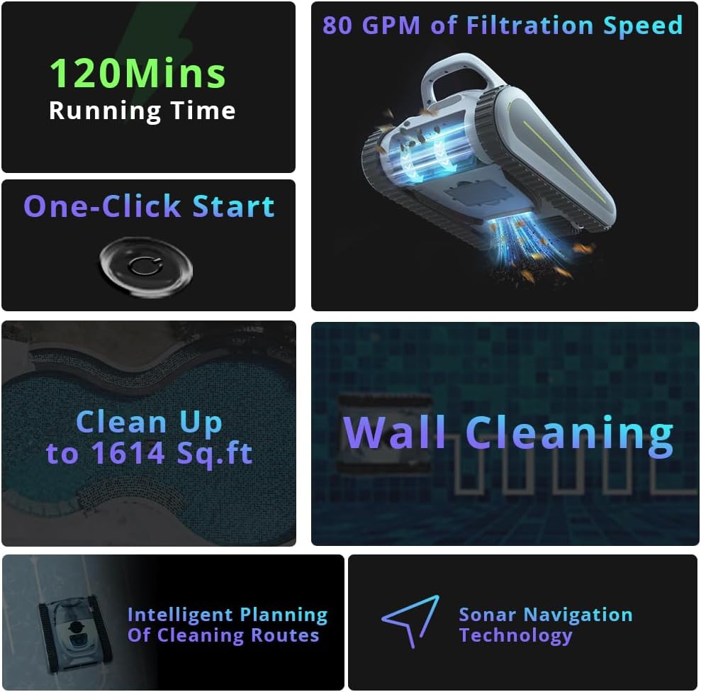 Cordless Robotic Pool Cleaner P698