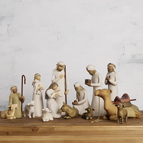 14-piece Nativity Figures with Metal Stars B3108