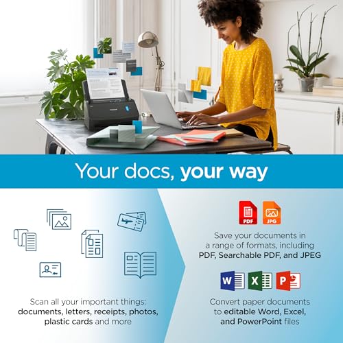 Black Color Document Scanner with Auto Document Feeder O8412