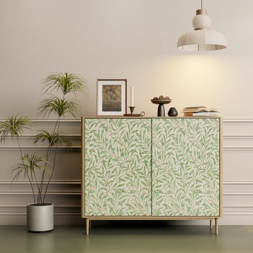 Sage Green Floral Peel and Stick Wallpaper 17.7in X 9.8ft V132