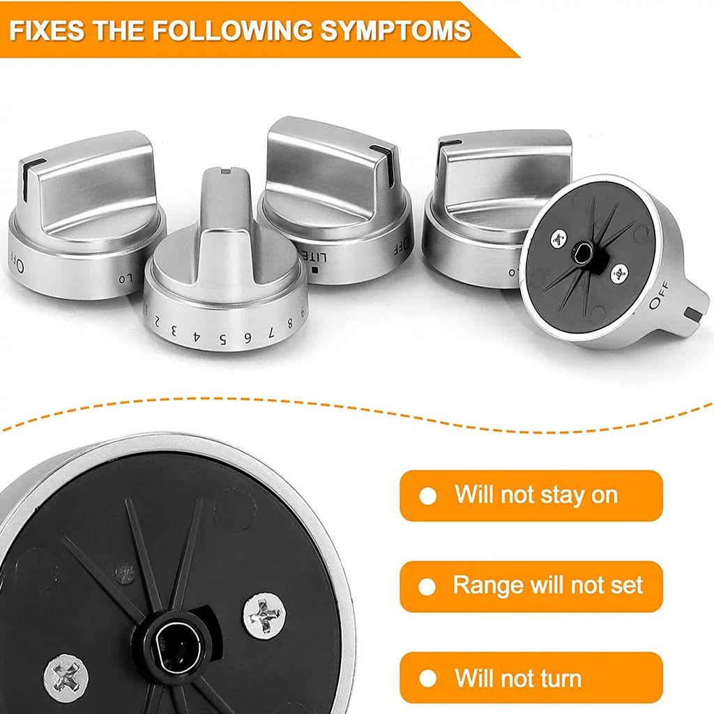 5 Pack Gas Stove Knobs V371235